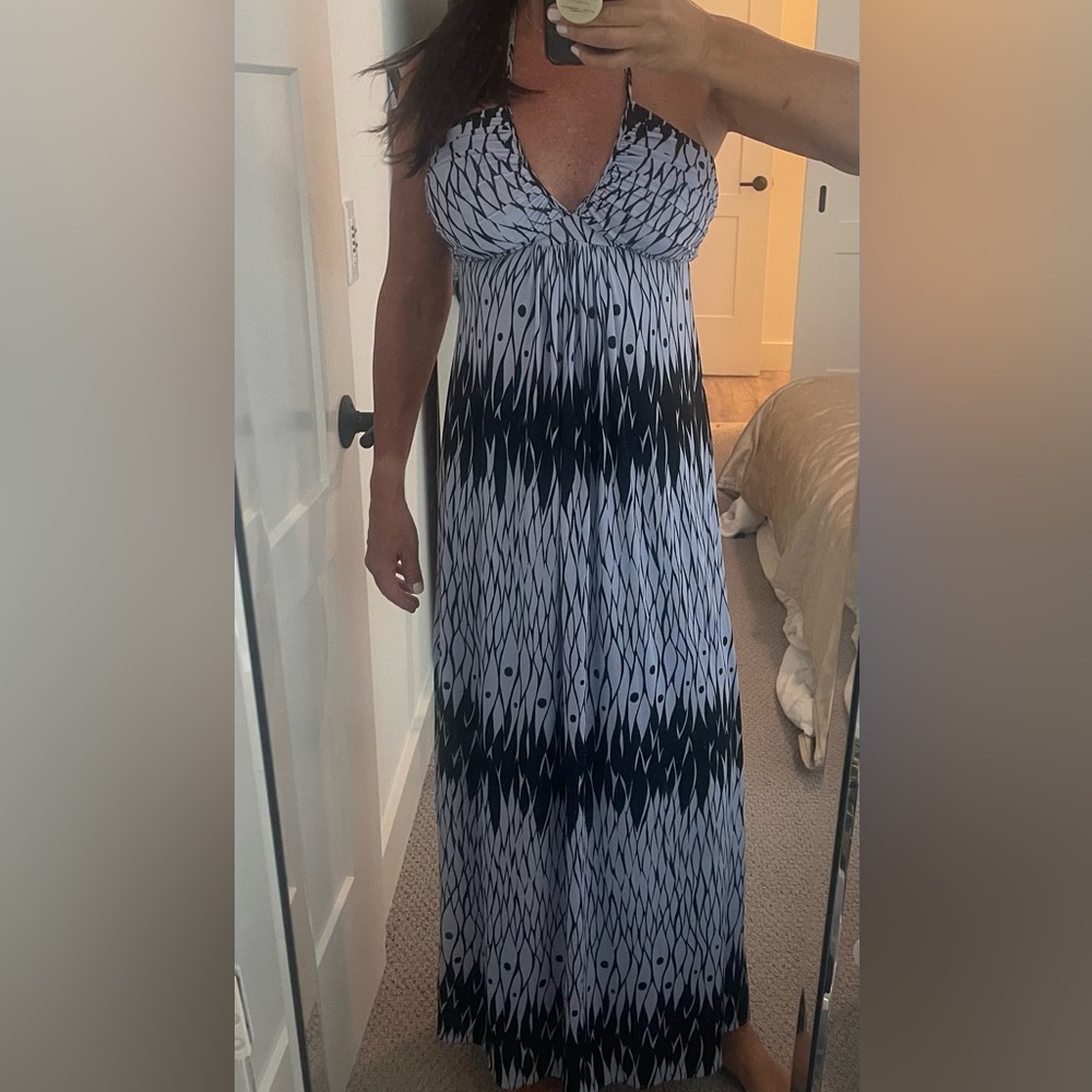 TBags Long maxi dress, size XS, lilac and black